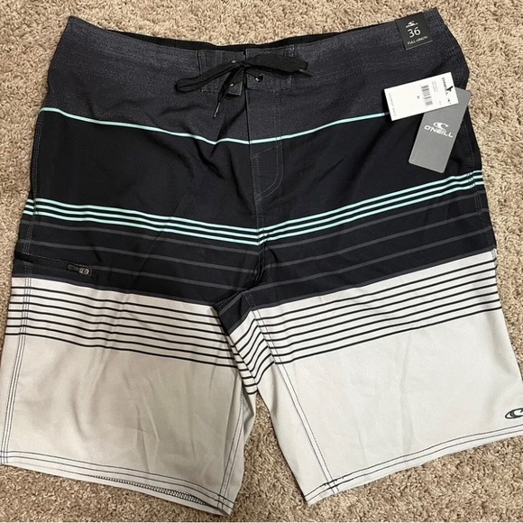 NWT O'Neill Catalina Avalon Board Shorts Swim Trunks DCH Brisbane Charcoal, 36 - Picture 1 of 5